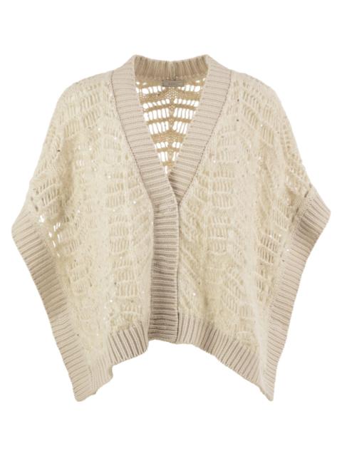 PESERICO Peserico Women Openwork Knit Poncho With Sequins