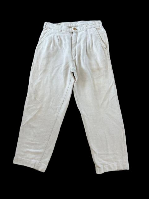 Other Designers Johnbull - WHITE BAGGY JAPANESE CULTURE WORKER PANTS JOHN BULL DESIGN