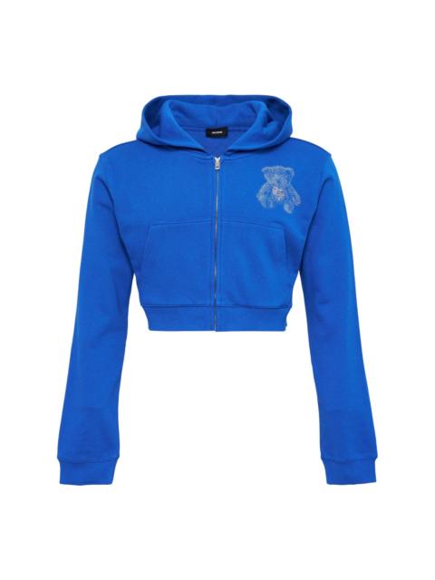 We11done Blue Teddy Bear Slimfit Sweater