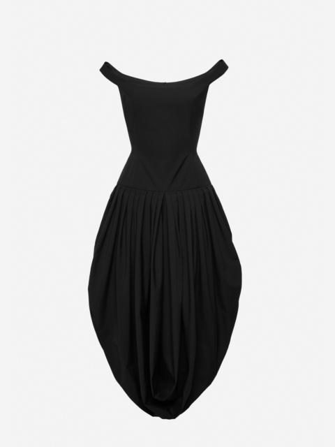 MAGDA BUTRYM Long off-shoulder draped dress in black