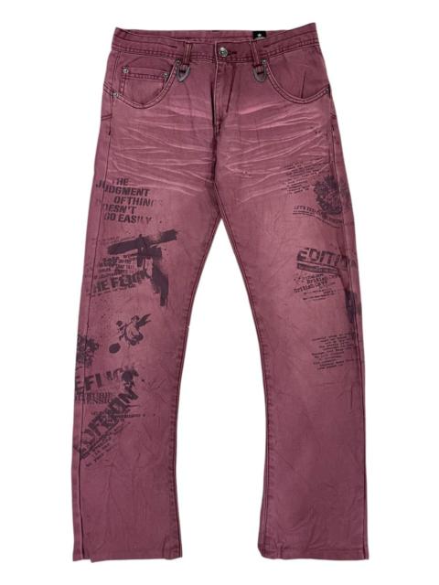 Other Designers If Six Was Nine - Semantic Design 🇯🇵 Anarchy Poems Whiskers Flare Jeans Denim