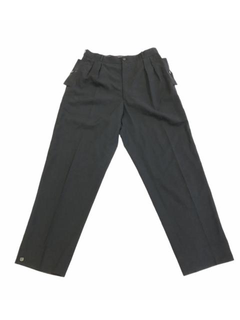 Y's For Men Wool Rayon Pocket Button Flap Ankle Button Pant