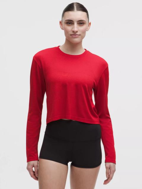 lululemon Swiftly Perforated Stripe Long-Sleeve Shirt