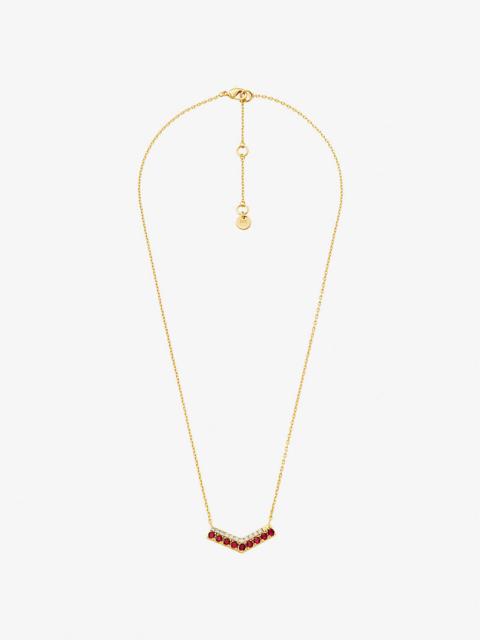 MICHAEL KORS Two-Tone Pavé Chevron Necklace