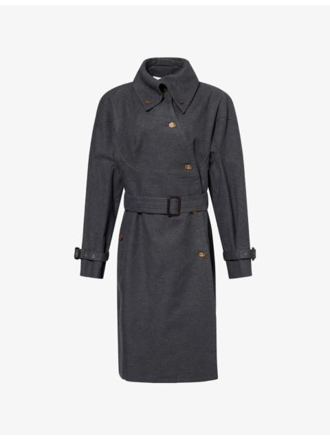Vivienne Westwood Classic-Collar Belted Cotton Coat