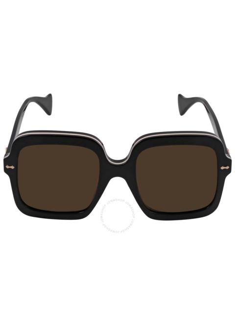 GUCCI Gucci Brown Square Ladies Sunglasses GG1241S 001 56