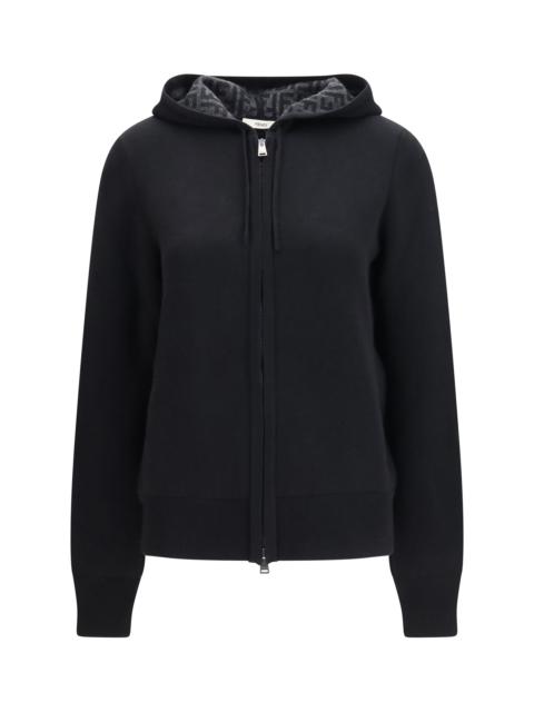 FENDI Fendi FF Zucca Cashmere Sweater Nero/Grigio Melange
