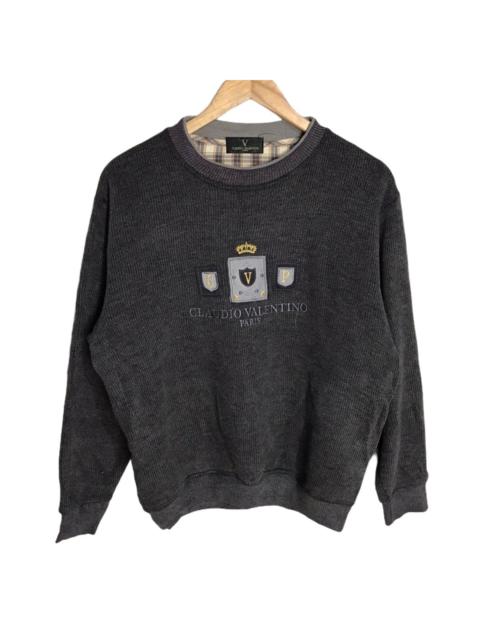 Claudio valentino paris embroidery logo crewneck