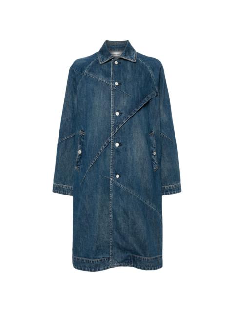 single-breasted denim coat