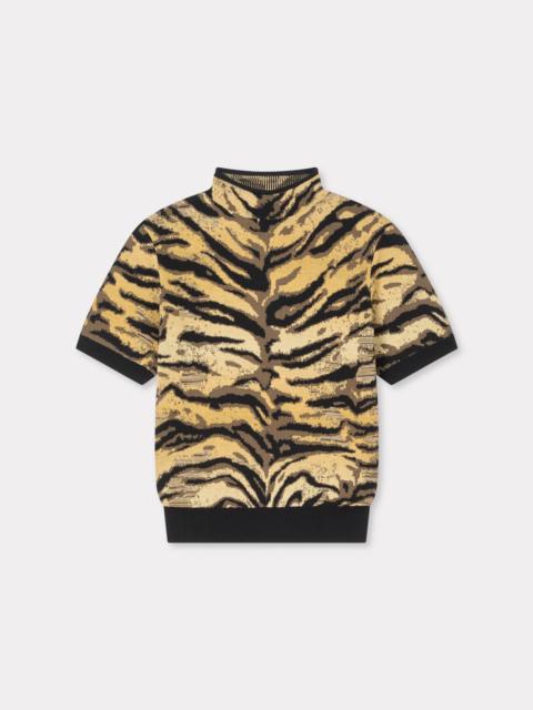 KENZO 'KENZO Tiger' mock neck top in mixed cotton wool