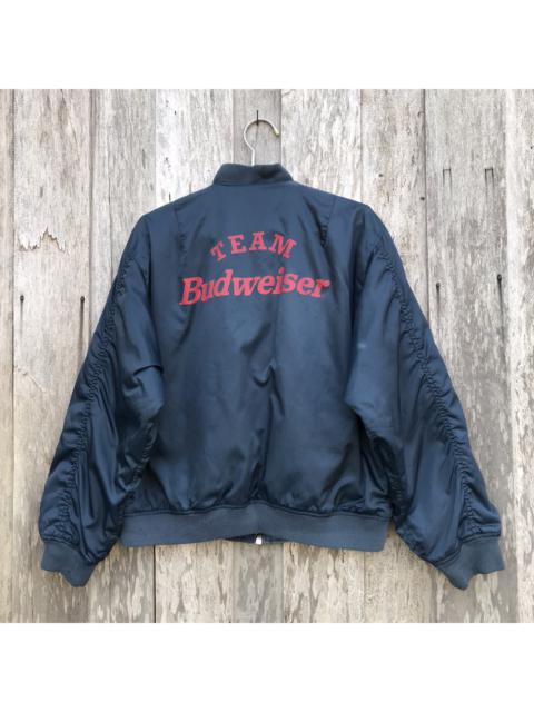 Other Designers Vintage - Vintage Budweiser Team Reversible Bomber Jacket Big Logo