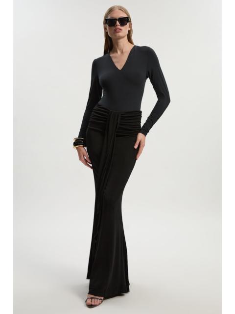 KAREN MILLEN Premium Stretch Crepe Jersey Maxi Skirt