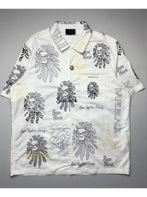 A BATHING APE® RARE BAPE BLACK Graphic Stitch Shirt - White