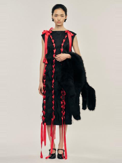 Simone Rocha Unraveling Ribbon Brocade Dress