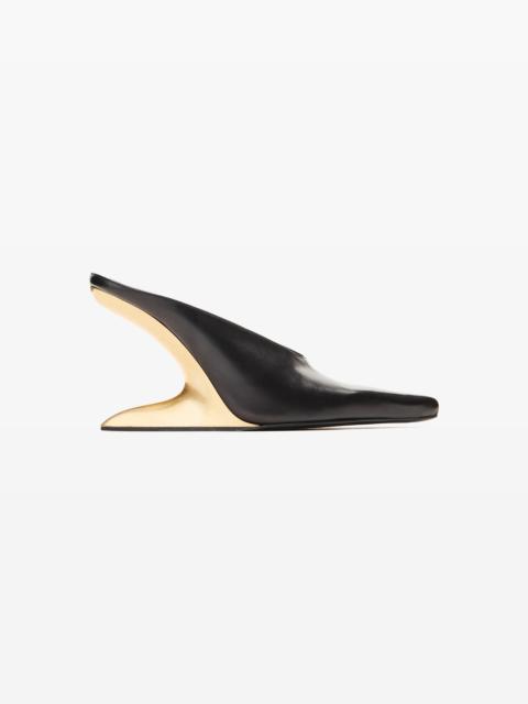 Alexander Wang Black Leather Boomerang Wedge Heel