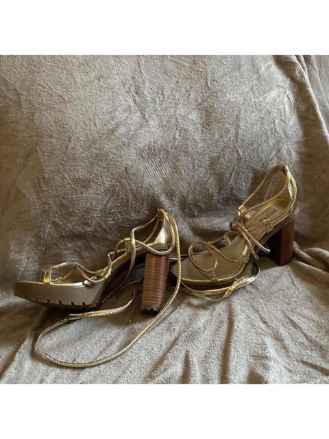 Michael Kors Women's Gold and Tan Sandals