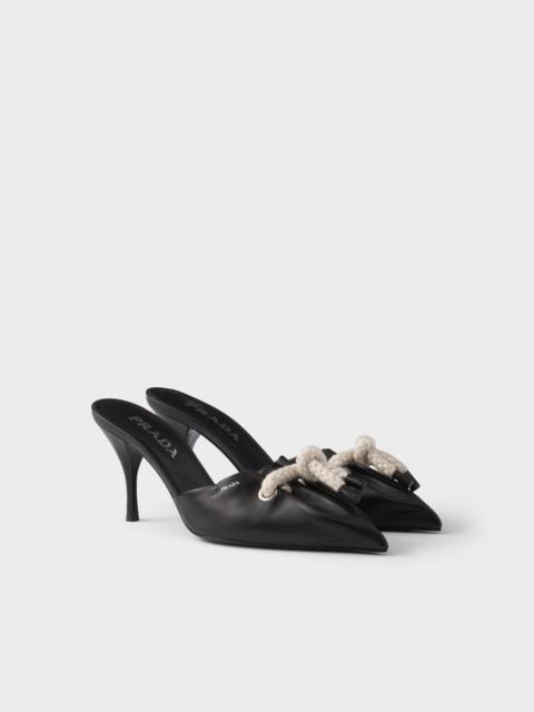 Prada Nappa leather mules with cord detail