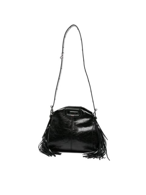 maje cracked-leather fringe tote bag