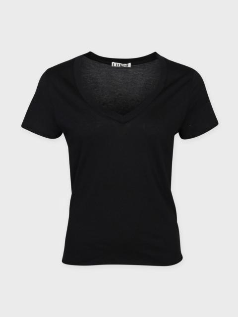 ÉTERNE Top V-Neck T-Shirt Black