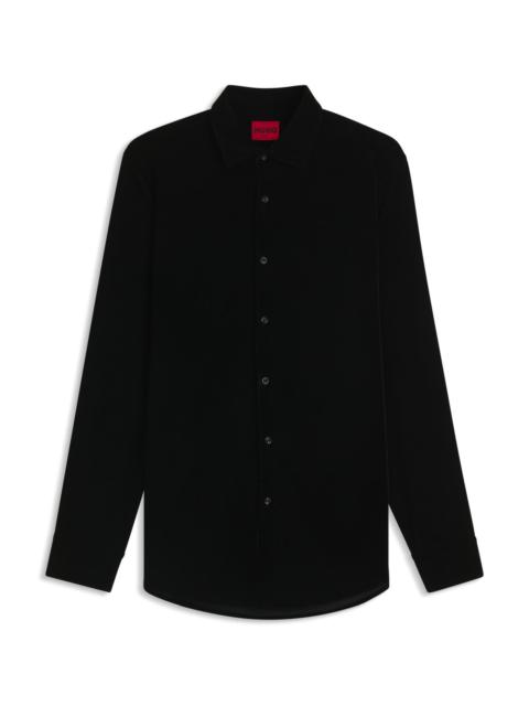 HUGO SLIM-FIT SHIRT IN STRETCH POPLIN