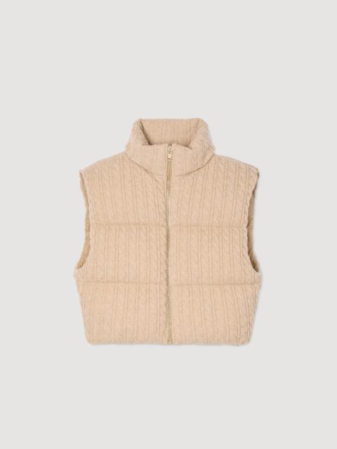 Sandro CROPPED SLEEVELESS PUFFER VEST