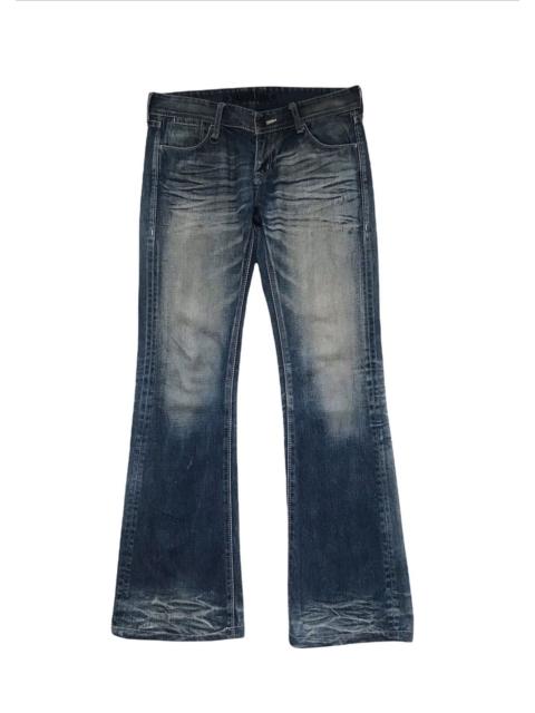 Other Designers VANQUISH FLARE DISTRESSED JEANS