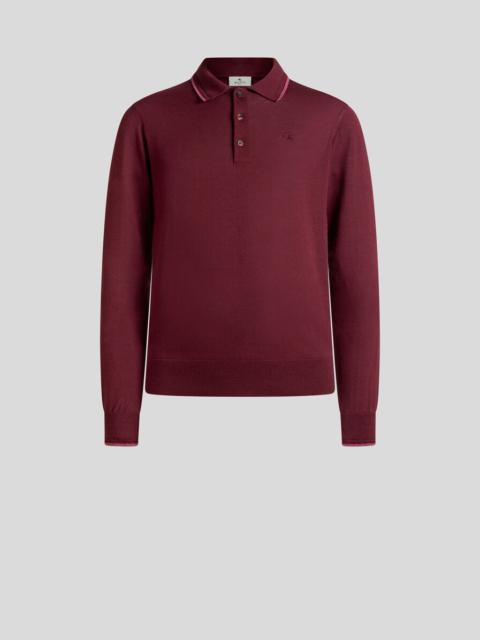 Etro COTTON-BLEND POLO SHIRT WITH PEGASO EMBROIDERY