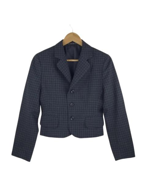 Yohji Yamamoto Yohji Yamamoto INED Wool Cropped Blazer Plaid Women S Japan