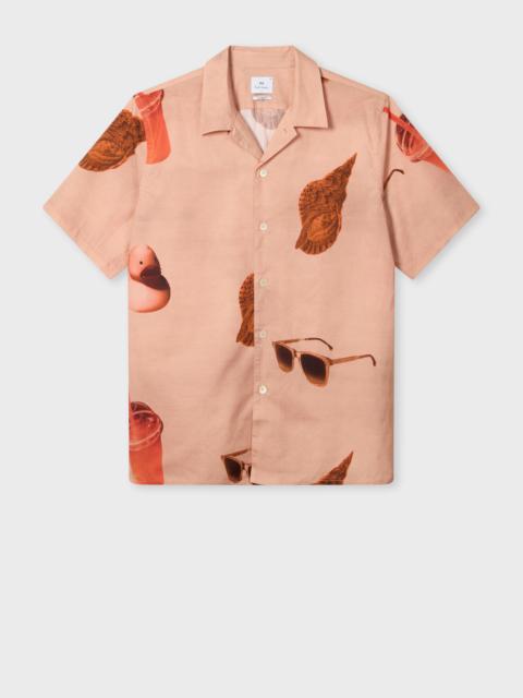 Paul Smith Orange 'Sunbleached Snaps' Poplin Shirt