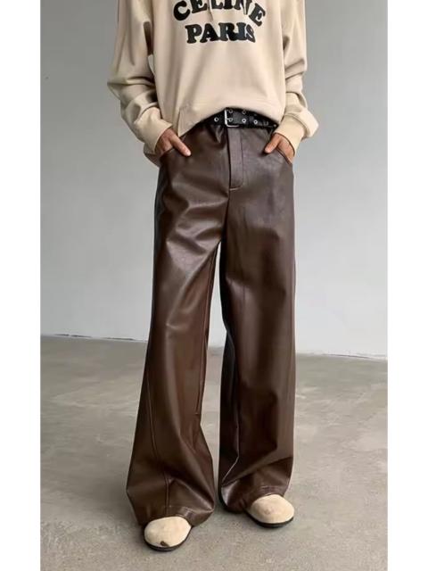 Other Designers Jean - PU Leather Wide-Leg Pants | Vintage-Inspired