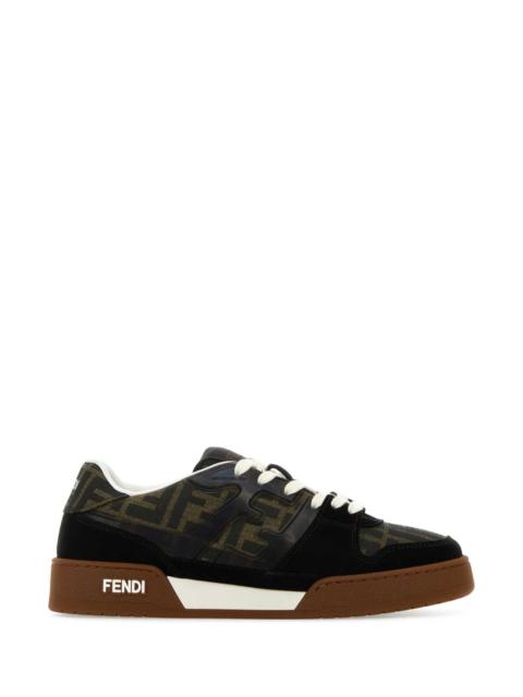 FENDI Fendi Women Multicolor Leather, Rubber And Fabric Fendi Match Sneakers