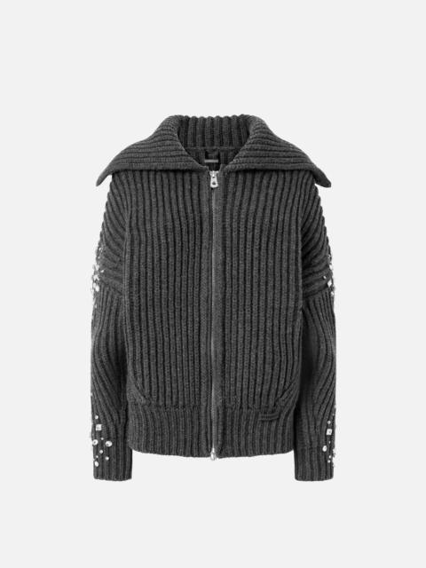 PINKO CARDICOAT WITH RHINESTONES