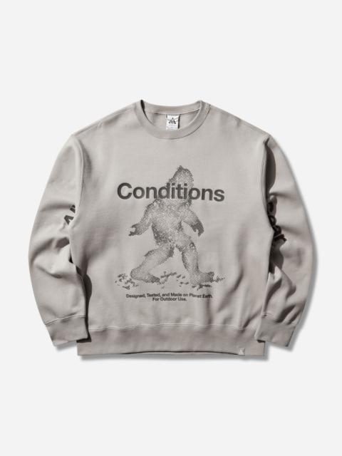 Nike Men's ACG 'Tuff Fleece' Therma-FIT Pullover Crewneck Sweatshirt College Grey