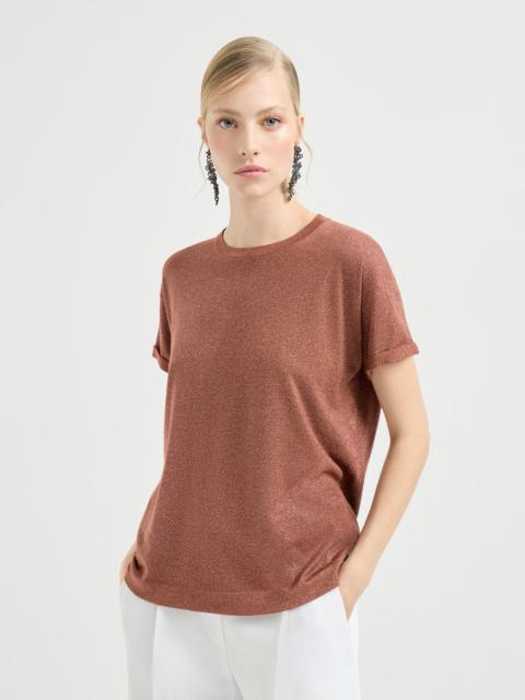 Brunello Cucinelli Sparkling cashmere and silk lightweight knit T-shirt