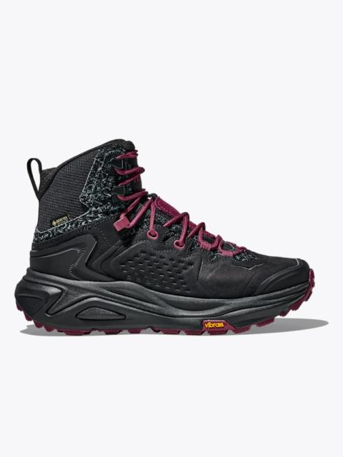 HOKA Elite Terrain System Kaha 3 GTX Shoes in Black/Stone Fruit