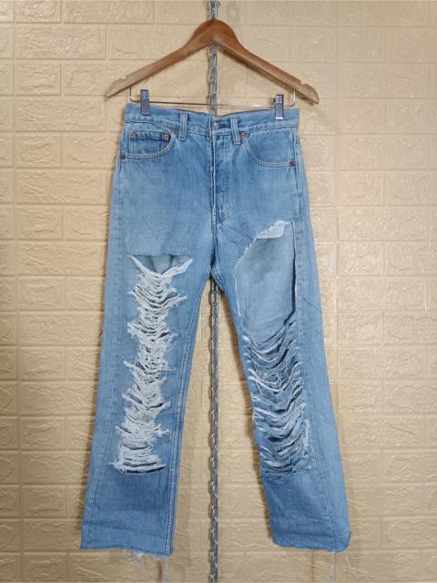Other Designers Distressed Denim - Levi's 501 Fashioned Distressed Denim Pants