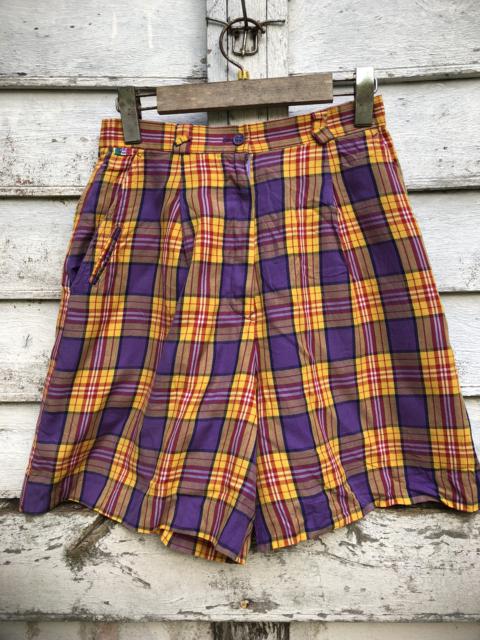 Other Designers Vintage - Vintage Fiorucci Sport High Waist Colourful Plaid Short Pant
