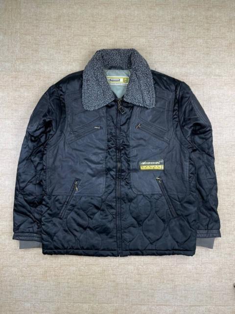 Diesel VTG DIESEL HALF LEATHER QUILTED MULTIPOCKET JACKET