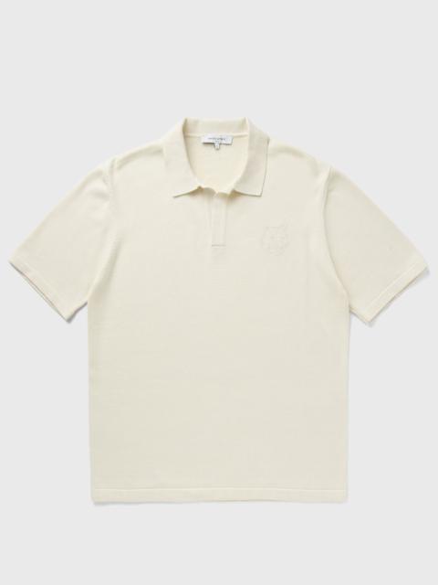 Maison Kitsuné BOLD FOX HEAD EMBROIDERED KNITTED POLO
