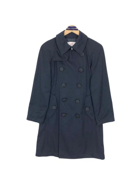 Comme Des Garçons Comme Des Garçons X H&M Trench Coat Cotton Double Breasted