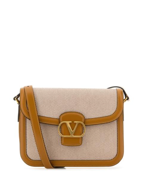 Valentino Two-tone canvas and leather 9TO5 shoulder bag