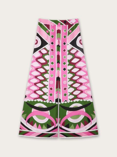 PUCCI VIVARA PRINT WIDE LEG SILK PANTS