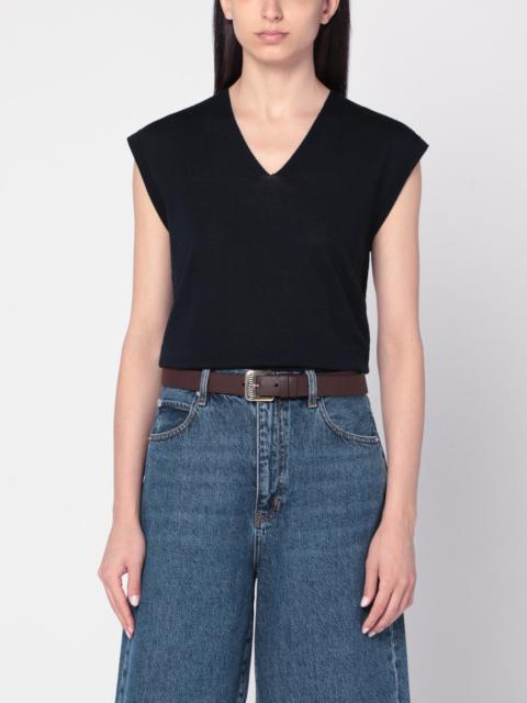 'S Max Mara Navy blue wool vest