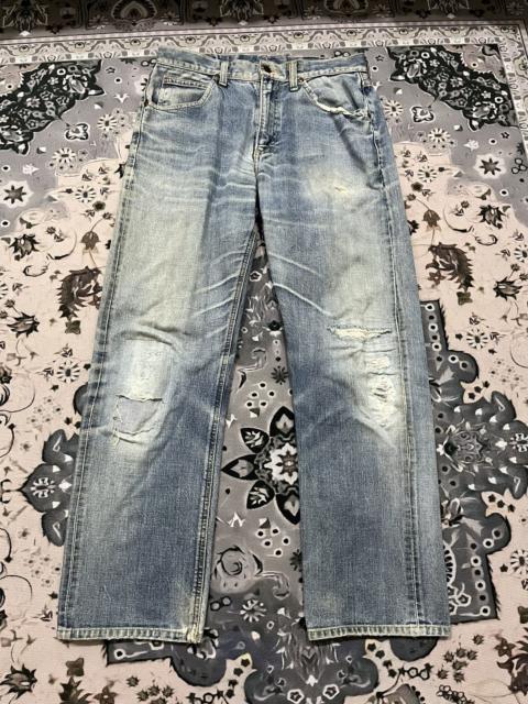 Other Designers Vintage Lee Union Made Reworked Distressed Selvedge Denim