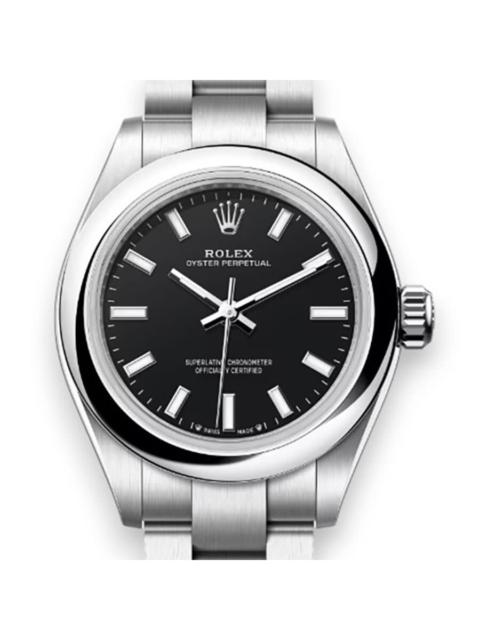 ROLEX Rolex Oyster Perpetual Automatic Chronometer Black Dial Ladies Watch M276200-0010