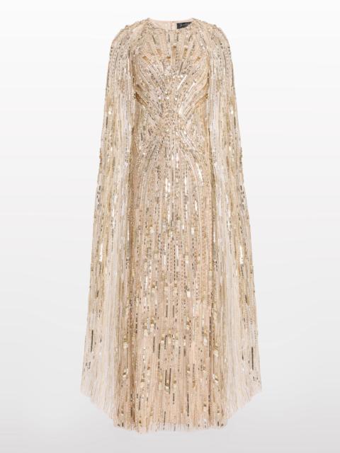 JENNY PACKHAM Jenny Packham Elio Sequin-Embellished Maxi Dress in Illusion at Nordstrom