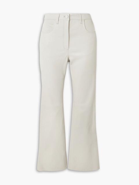 JOSEPH Duke cropped leather flared pants
