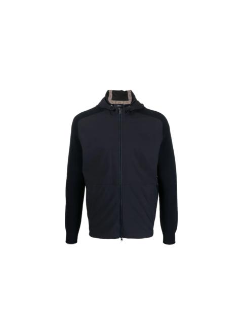 Herno Herno Knit-Sleeve Hooded Jacket Men