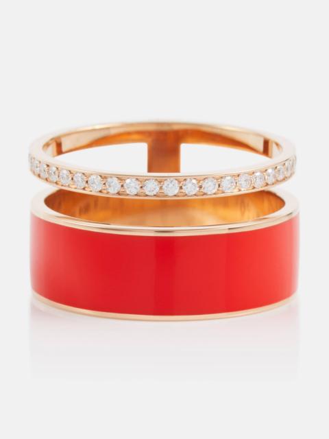 REPOSSI Berbere Chromatic rose gold ring with diamonds