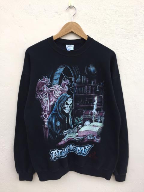 Other Designers Vintage - 1994 Alchemy Gothic Vintage Sweatshirt Size Large